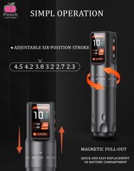 PEACH models magnetic tattoo pen high-end tattoo tools professional intelligent digital display wireless tattoo machine
