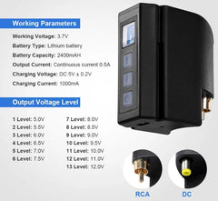 Professional wireless digital analog tattoo power supply mini tattoo digital for tattoo machine