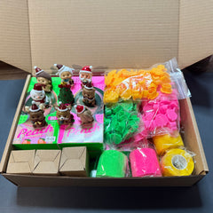 PEACH Value Christmas Kit (Christmas Doll Blind Box, Tattoo Ink Cartridge, Tattoo Transfer Paper, Tattoo Color Cup, Bandage,)