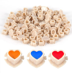 PEACH Eco-friendly Biodegradable Heart Tattoo Cups Disposable Silicone Milk Cups with Base