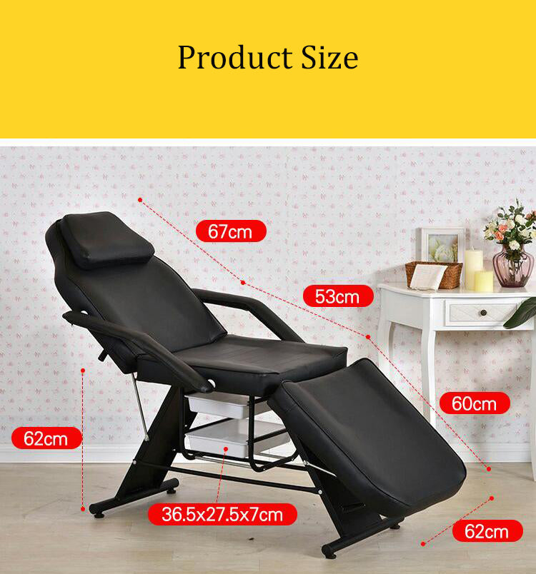 PECAH Black/White Tattoo Chair Tattoo Artist Black Tattoo Recliner Tattoo Tattoo Bed Tattoo Equipment