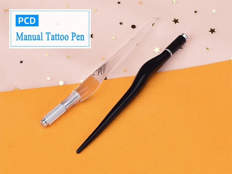 High Quality Disposable 0.15mm 18U Manual Eyebrow Black Crystal Microblading Pens