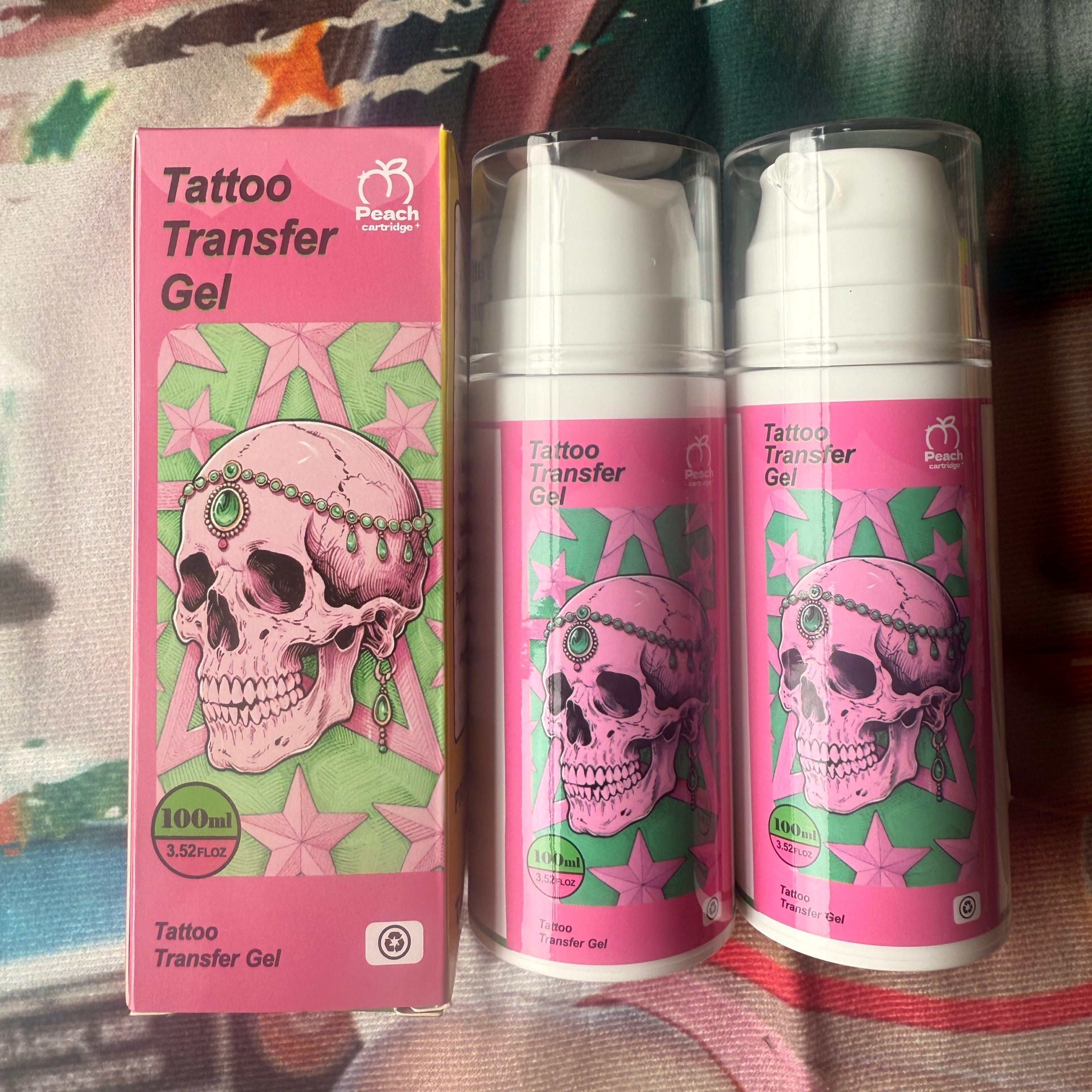 PEACH Tattoo Transfer Gel — 100ml Professional Stencil Solution | Vegan & Long-Lasting