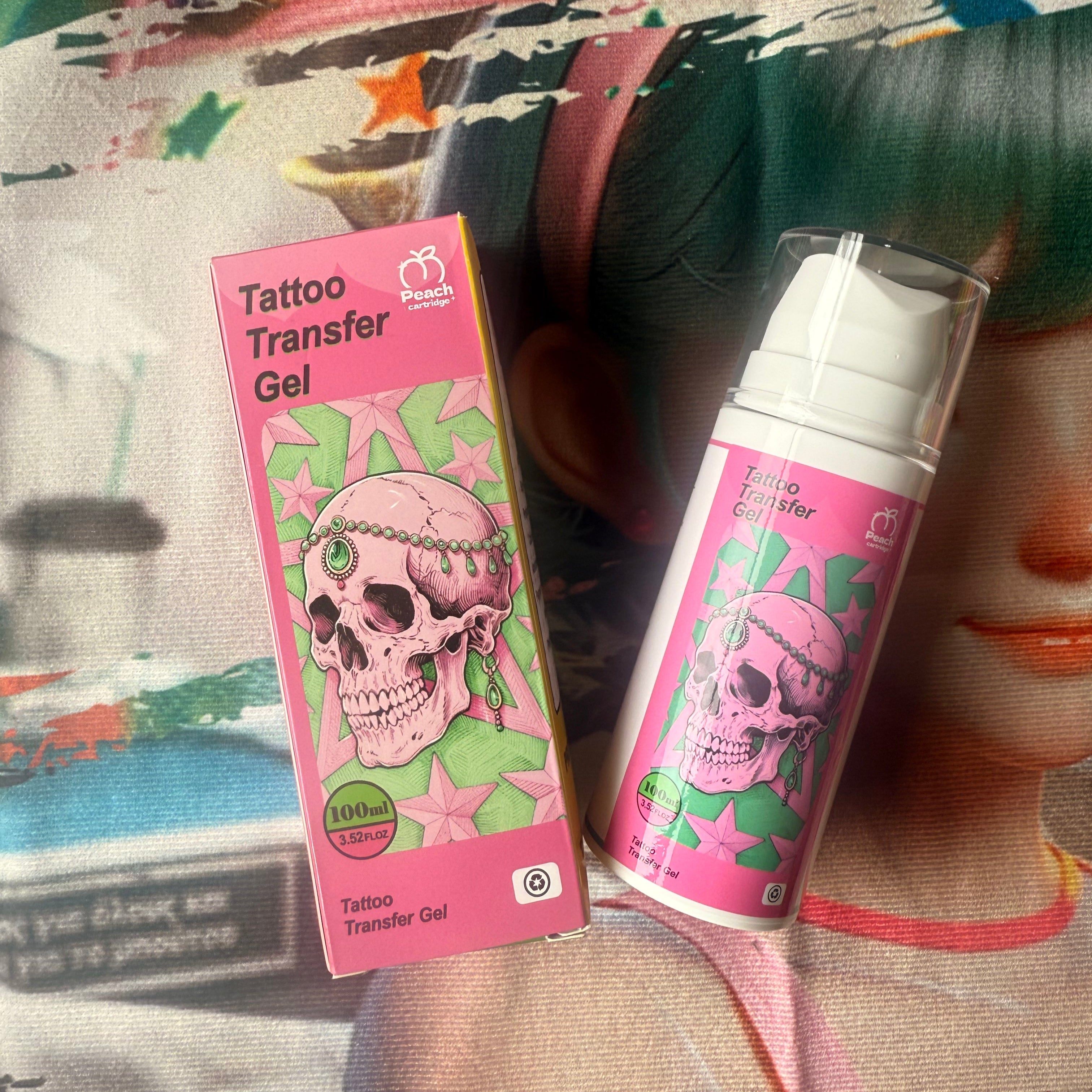 PEACH Tattoo Transfer Gel — 100ml Professional Stencil Solution | Vegan & Long-Lasting
