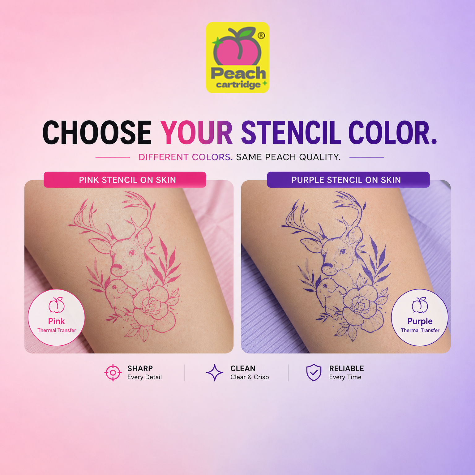 Peach Thermal Transfer Paper | Sharp Stencils That Stay Through Every Wipe