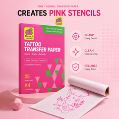 Peach Thermal Transfer Paper | Sharp Stencils That Stay Through Every Wipe