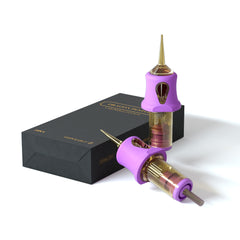 PEACH Tattoo Cartridge Needles With Purple TPE Soft Cover Gold Cartridge