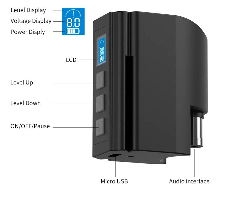 Professionell trådlös digital analog tatuering strömförsörjning mini tatuering digital för tatueringsmaskin