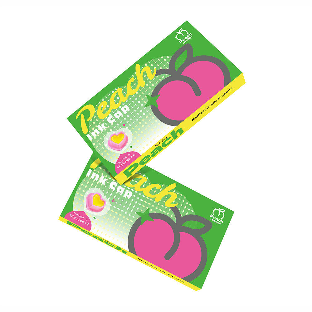PEACH INK CUP | 72 Sterilized Silicone Tattoo Ink Cups