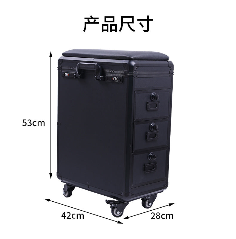 PEACH removable tattoo trolley case embroidery toolbox nail storage box tattoo artist travel luggage