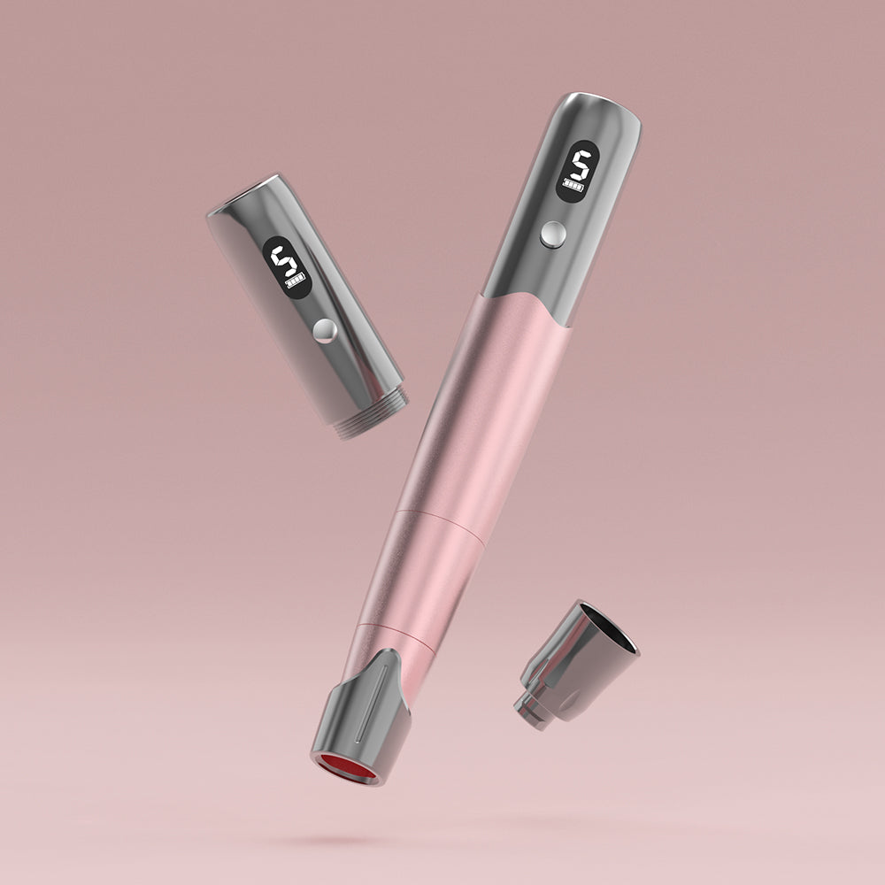Pluma de maquillaje permanente inalámbrica Charme Princesse, máquina para maquillaje permanente inalámbrica para gestión de la piel con 2 agarres